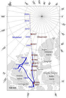 Magnetic North Pole Positions 2015